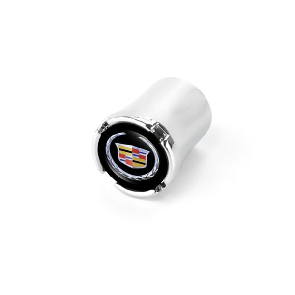 5Pcs Chrome Aluminium Tire Valve Caps For Cadillac