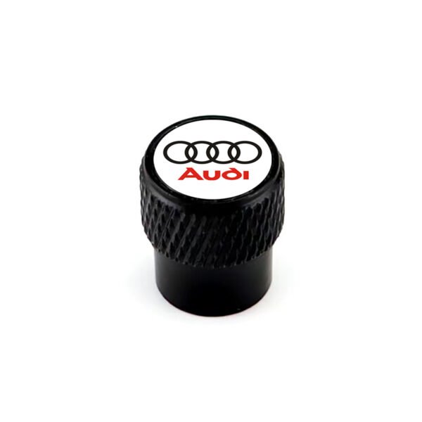 5Pcs Aluminum Black Tire Valve Caps For Audi