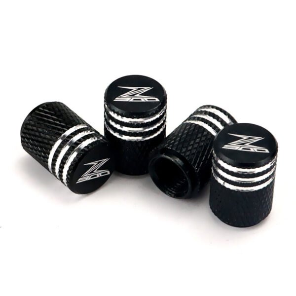 5Pcs Black Laser Etched Tire Valve Caps For Kawasaki Z900