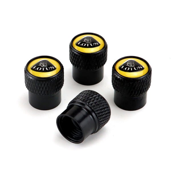 5Pcs Aluminum Black Tire Valve Caps For Lotus - Image 2
