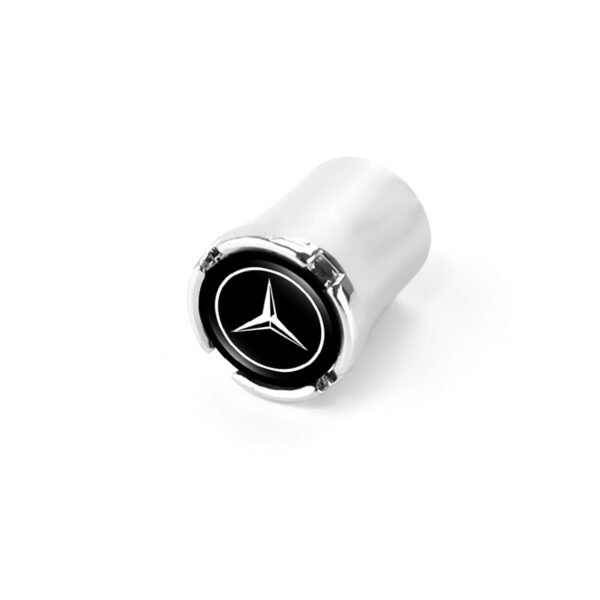 5Pcs Chrome Aluminium Tire Valve Caps For Mercedes Benz