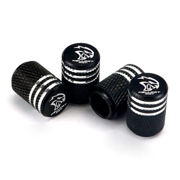 Dodge Challenger SRT Hellcat Laser Engraved Tire Valve Caps