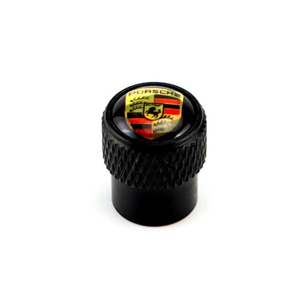 5Pcs Aluminum Black Tire Valve Caps For Porsche