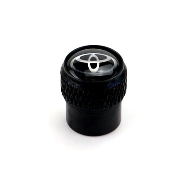 5Pcs Aluminum Black Tire Valve Caps For Toyota