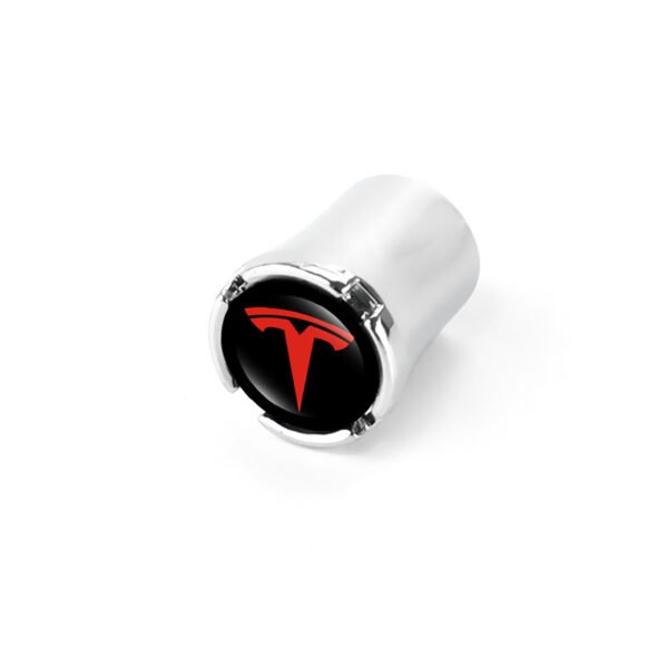 5Pcs Chrome Aluminium Tire Valve Caps For Tesla