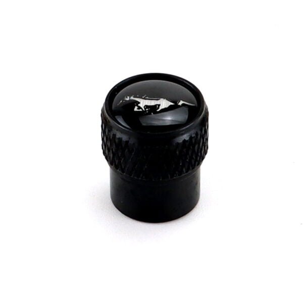 5Pcs Aluminum Black Tire Valve Caps For Mustang