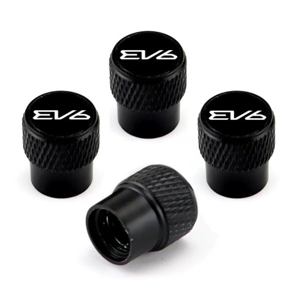 5Pcs Aluminum Laser Etched Tire Valve Caps For Kia EV6 - Image 2