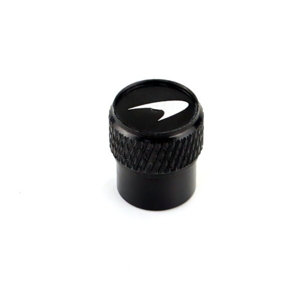 McLaren Laser Engraved on Black Tire Valve Caps - Extra Spare Cap Total 5 Caps