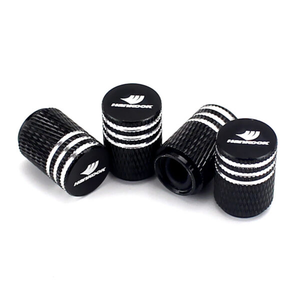 5Pcs Black Laser Etched Tire Valve Caps For Hankook