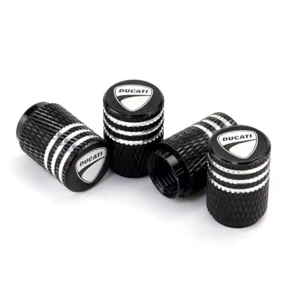 5Pcs Black Laser Etched Tire Valve Caps For Ducati