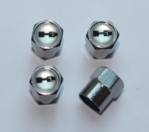 Hummer H1 Silver Tire Valve Caps - Plus Free Extra Cap
