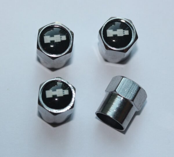 Hummer H3 Black Tire Valve Caps - Plus Free Extra Cap