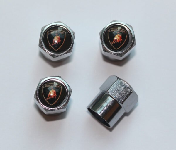 Lamborghini Tire Valve Caps - Plus Free Extra Cap