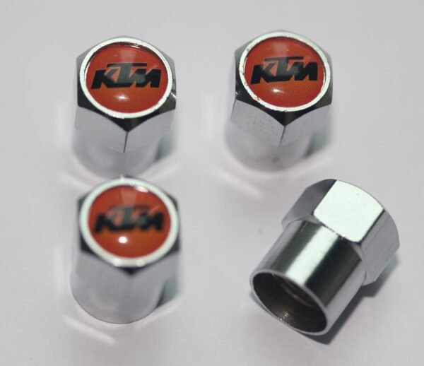 KTM Orange Tire Valve Stem Caps - Plus Free Extra Cap