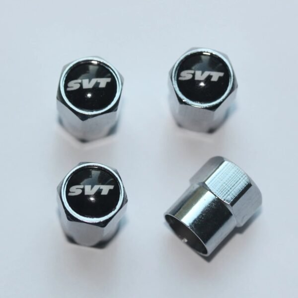 Ford SVT Black Tire Valve Caps - Plus Free Extra Cap