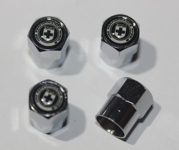 HRE Black Tire Valve Stem Caps - Plus Free Extra Cap
