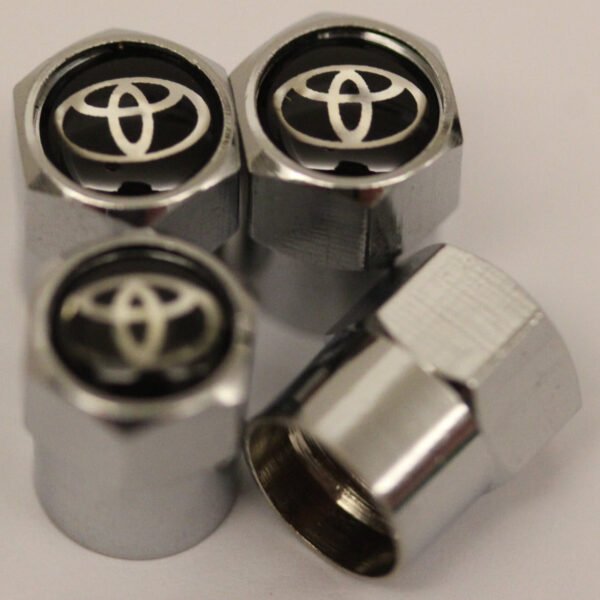 Toyota Black Tire Valve Stem Caps - Plus Free Extra Cap