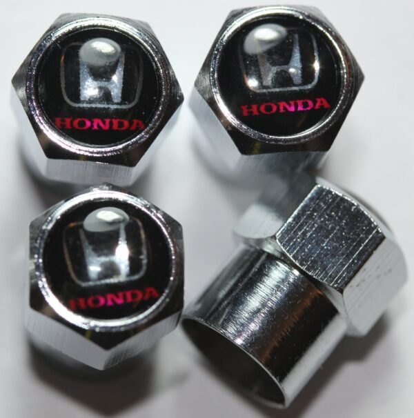 Honda Name Tire Valve Stem Caps - Plus Free Extra Cap