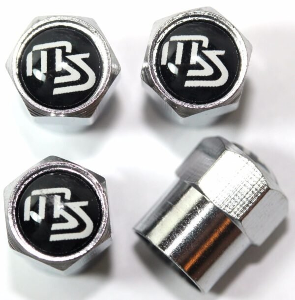 Mazdaspeed MS Black Tire Valve Caps - Plus Free Extra Cap